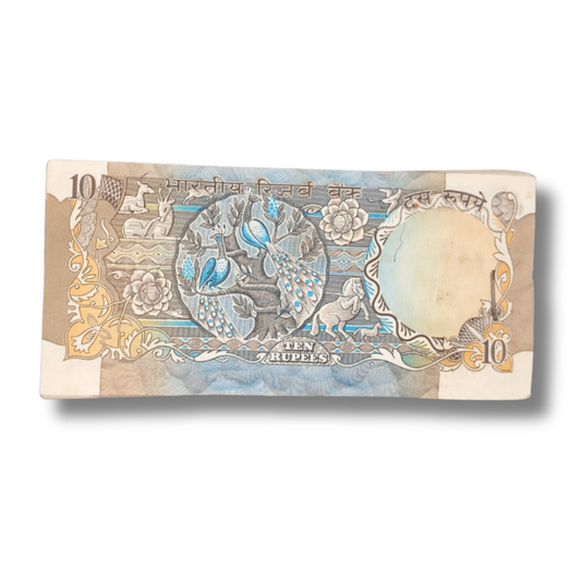Rs 10 Old Note Peacock Bundle R.N Malhotra 100 Notes