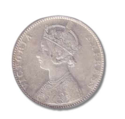 Rupee one Victoria empress 1898 Rare silver coin
