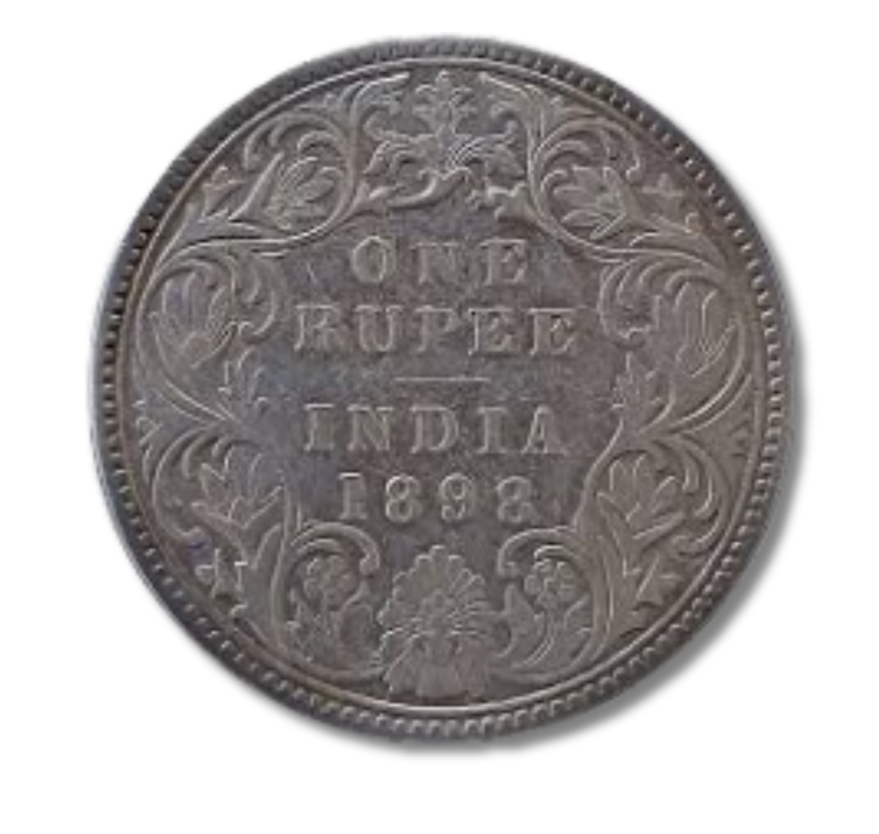 Rupee one Victoria empress 1898 Rare silver coin