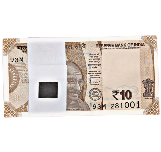 ₹10 Birthday Note Packet – Prefix 93M | Serial 281001 | 28 October 2001
