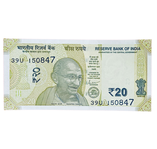 Rs 20 new 150847 independence day 15 august governor shakti kant das excellent condition