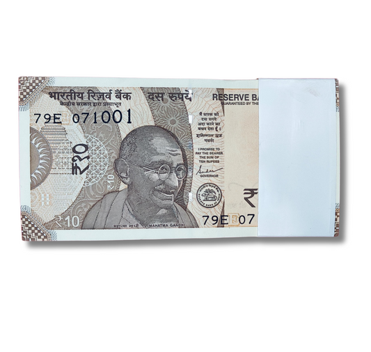 Rs 10 serial birthday packet 071001 October 7 governor shakti kant das excellent condition