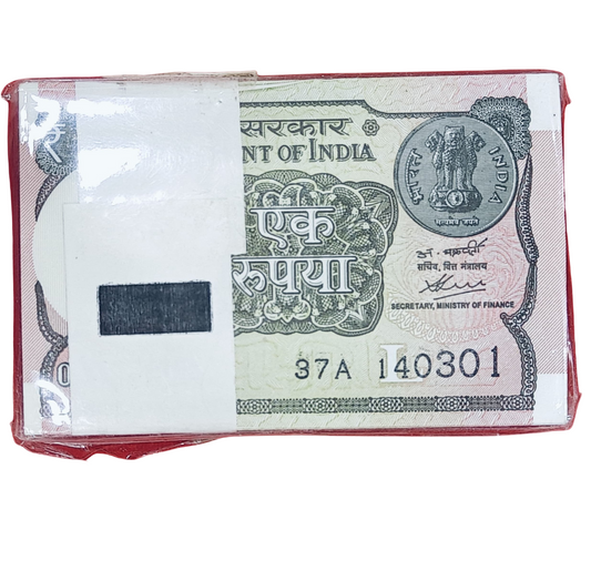 Rs 1 serial birthday packet 140301  finance secretary chakraborty excellent condition