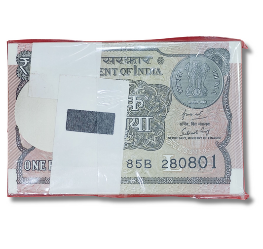 Rs 1 serial birthday packet 280801 gem unc condition