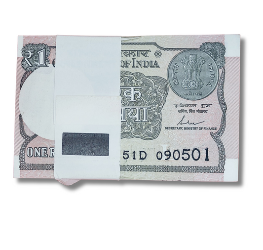 Rs 1 serial birthday packet 090501  unc condition