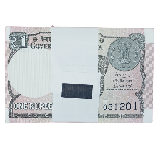 Rs 1 serial birthday packet 031201 gem unc  condition