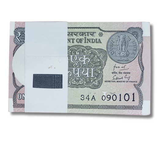 Rs 1 serial birthday packet 090101 unc condition