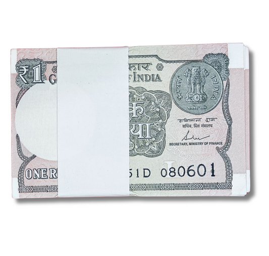 Rs 1 serial birthday packet 080601  gem unc  condition