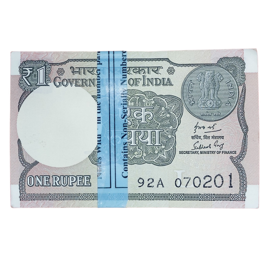 Rs 1 serial birthday packet 070201  gem unc  condition