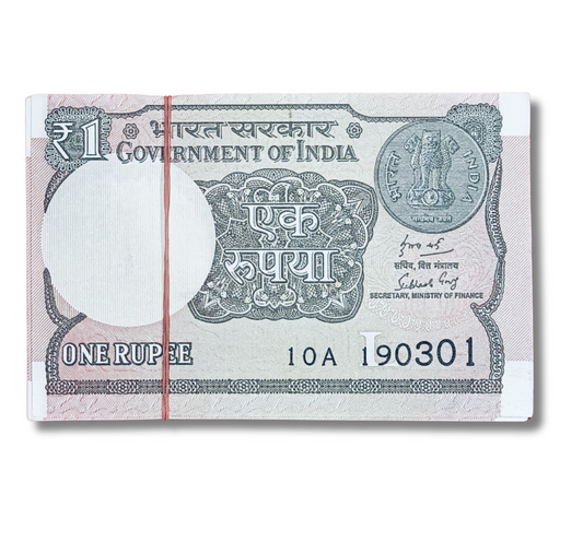 Rs 1 serial birthday packet 190301 unc  condition