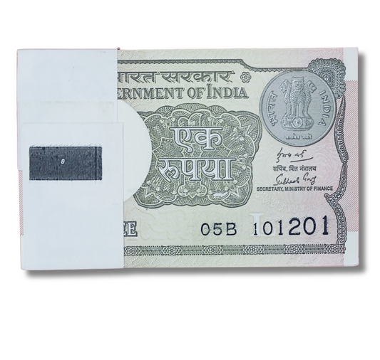 Rs 1 serial birthday packet 101201 unc condition