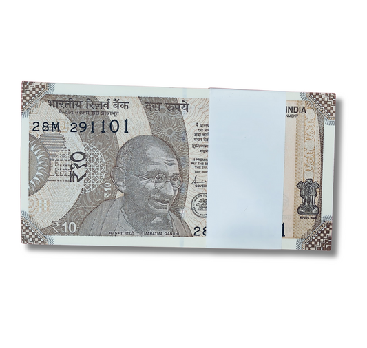 Rupee 10 serial birthday packet 29.11.01  unc  condition