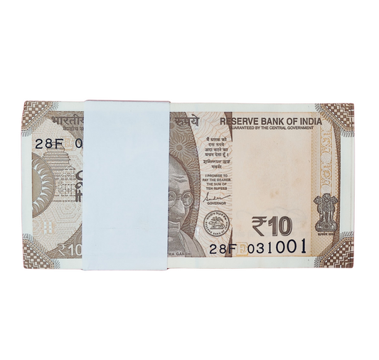 Rupee 10 serial birthday packet 03.10.01  unc  condition
