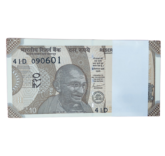 Rupee 10 serial birthday packet 09.06.01  unc  condition