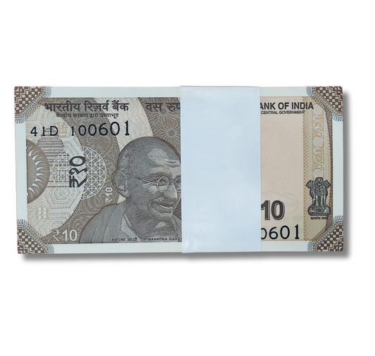 Rupee  10 serial birthday packet 100601  Unc condition