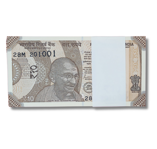 Rupee 10 serial birthday packet 20.10.01 Unc  condition