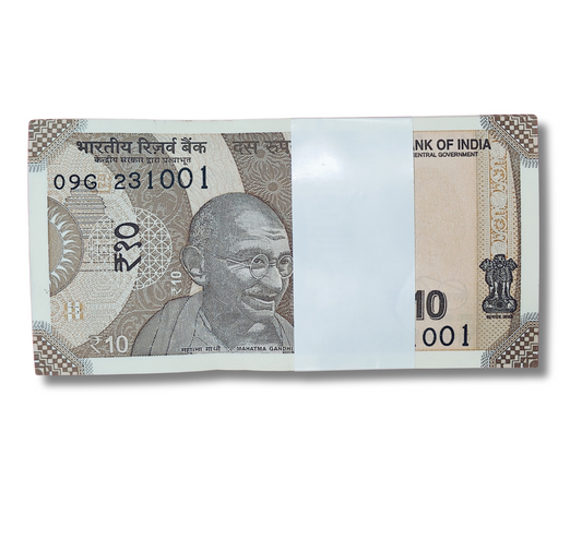 Rupee 10 serial birthday packet 23.10.01 October 23  Unc  condition