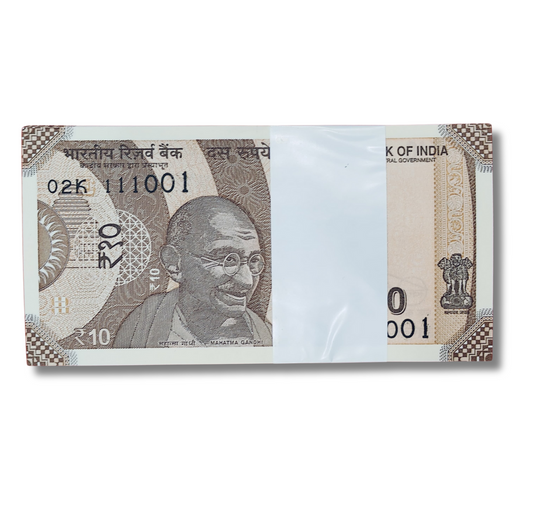 Rupee 10 serial Birthday packet 27.10.01 October 27 Unc  condition