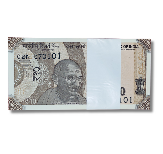 Rupee 10 serial Birthday packet 07.01.01  Unc  condition