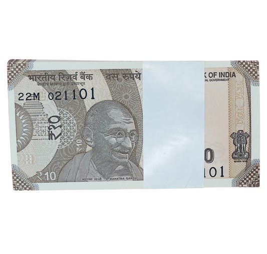 Rupee 10 serial birthday packet 021101 November  2 unc  condition