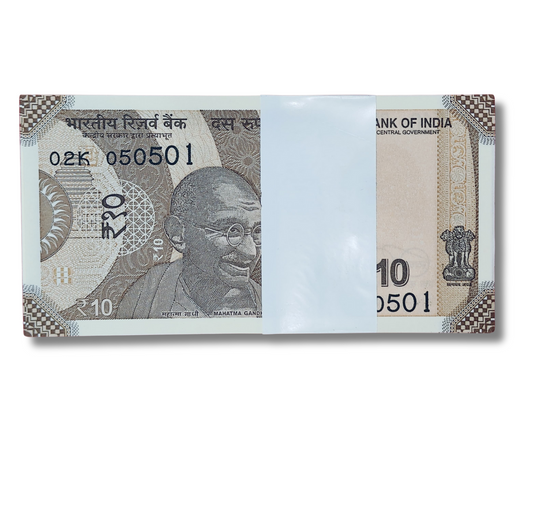 Rupee 10 serial birthday packet 05.05.01 May 5  Unc  condition