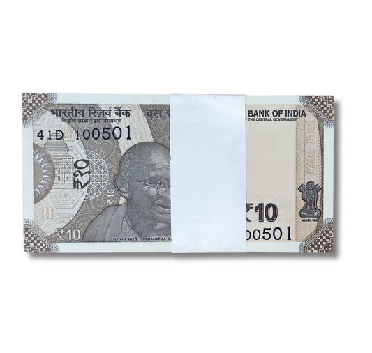 Rupee 10 serial birthday packet 10.05.01 may 10 unc  condition