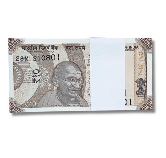 Rs 10 serial birthday packet 210801 august 21 unc condition