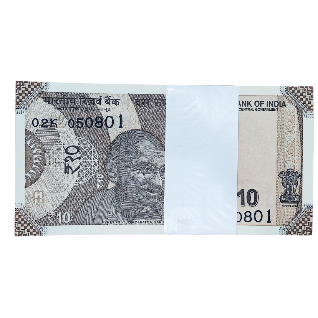 Rs 10 birthday serial packet 050801 august 5 unc condition