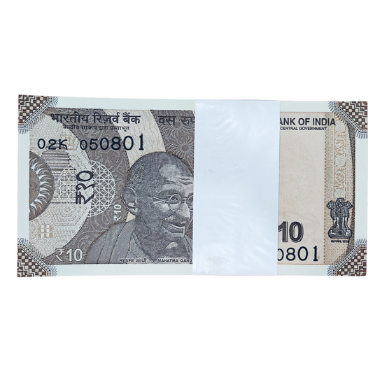 Rs 10 birthday serial packet 050801 august 5 unc condition