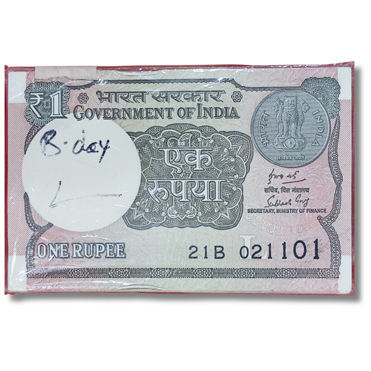 Rs 1 serial birthday packet 021101 November 2 unc condition
