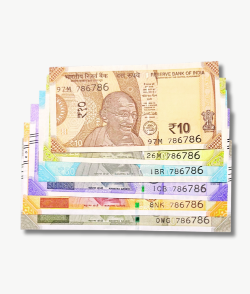 Rs 10, 20, 50, 100, 200, 500 786786 Gem UNC Condition