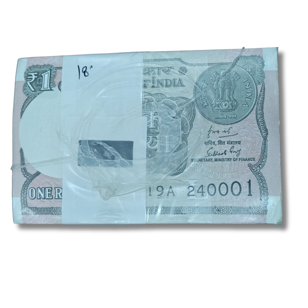 Rs 1 telescopic rim 240001 finance secretary Subhash Garg unc condition