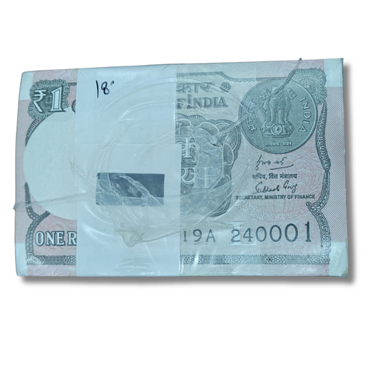 Rs 1 telescopic rim 240001 finance secretary Subhash Garg unc condition
