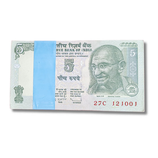 Rs 5 tractor pkt birthday and anniversary date 12.10 01 Gem unc condition
