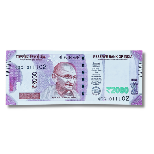 Rs 2000 Birthday and aniversary date 01.11.02  gem unc condition