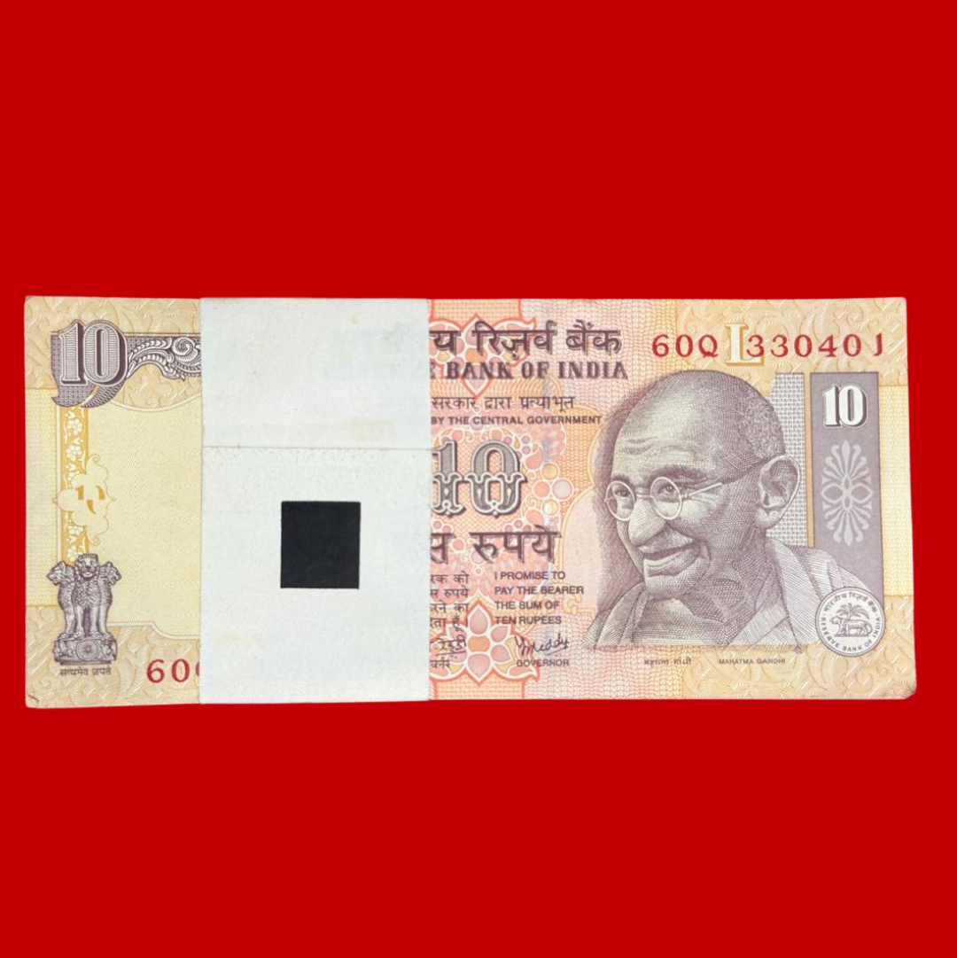 Rs 10 Old Serial Packet Rare Governor Y V reddy  Collectible