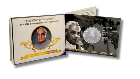 Shri Atal Bihari Vajpayee Year 2024 Commemorative Coin Silver Proof Set
