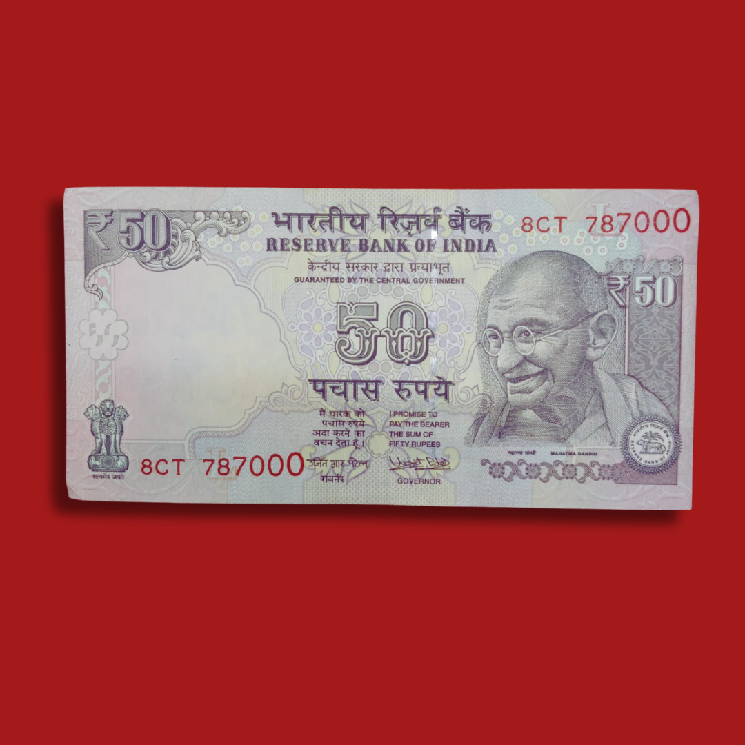 Rs 50 Note Old Issue Serial 787000 Urjit Patel Rare