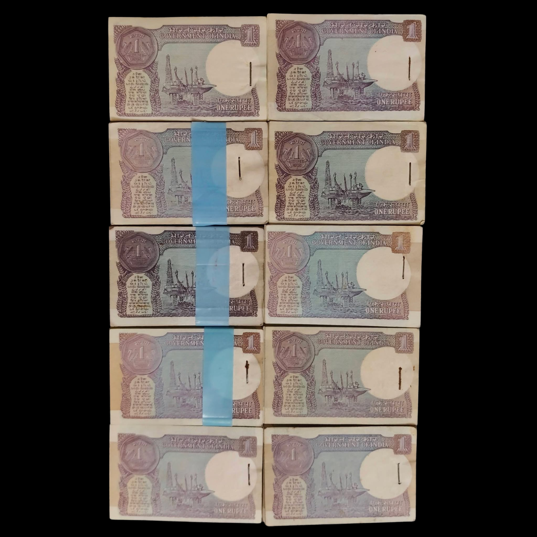 Rs 1 Small Coin 10 packet All Rare Governor Serial 10 Packat Rare 1000 Note