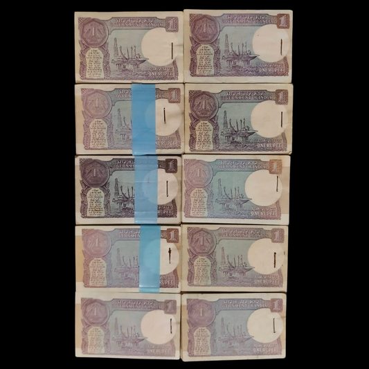 Rs 1 Small Coin 10 packet All Rare Governor Serial 10 Packat Rare 1000 Note