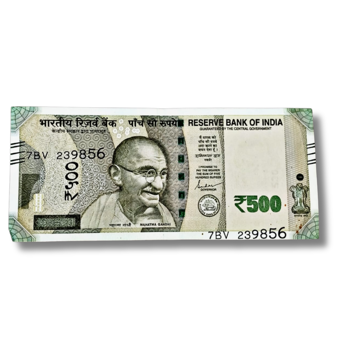 Rs 500 Note One Side Sifted Number Misprint Error Note As Per Condition