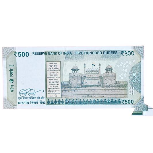 Rs 500 Bank Note Error – Serial 781542 Extra Paper Tail Error