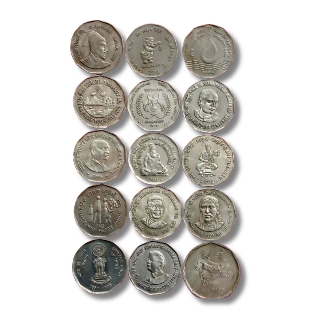 ₹2 Coin Set – Commemorative & Definitive Series DHAMAKA | Small Family, Happy Family, Agri Expo, Biodiversity