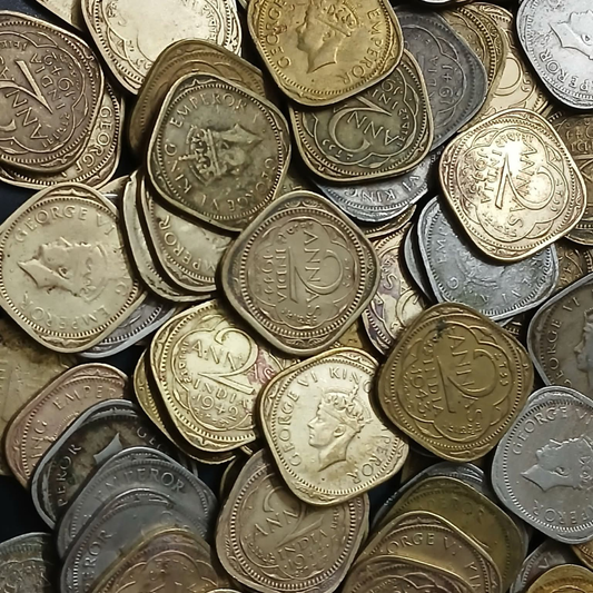 2 Anna - George VI 10 pis lot mix year excellent condition rare date