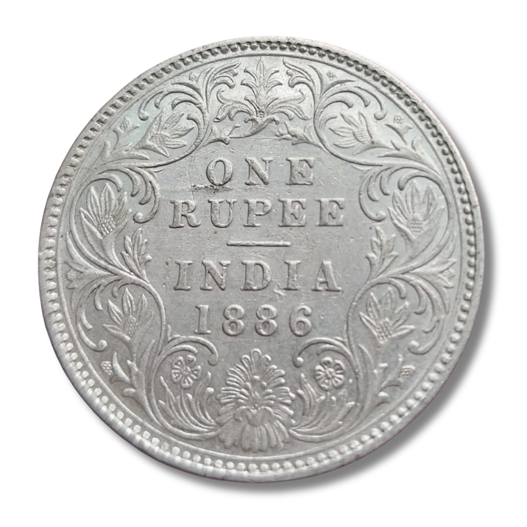 Rs 1 Coin One Rupee 1886 Queen Victoria Empress Good Condition As Per Image