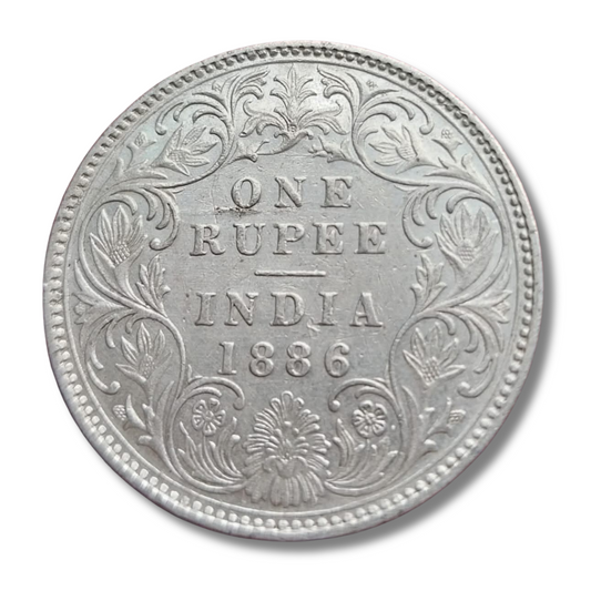 Rs 1 Coin One Rupee 1886 Queen Victoria Empress Good Condition As Per Image