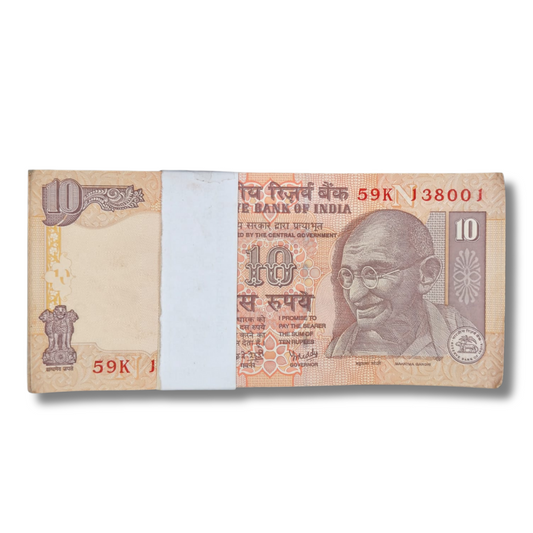 Rs. 10 Note Old Packet Y.V Reddy Fresh Packet 100 Notes