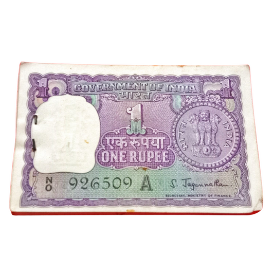 Rs 1 old rare s jagganath 1967 year 81 notes serial packet unc