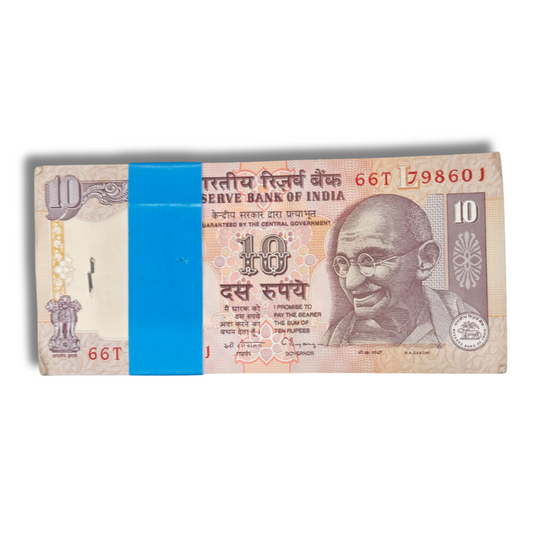 Rs. 10 Note Old Packet Governor C. RangRajan 100 note Fresh Packet M.K Gandhi