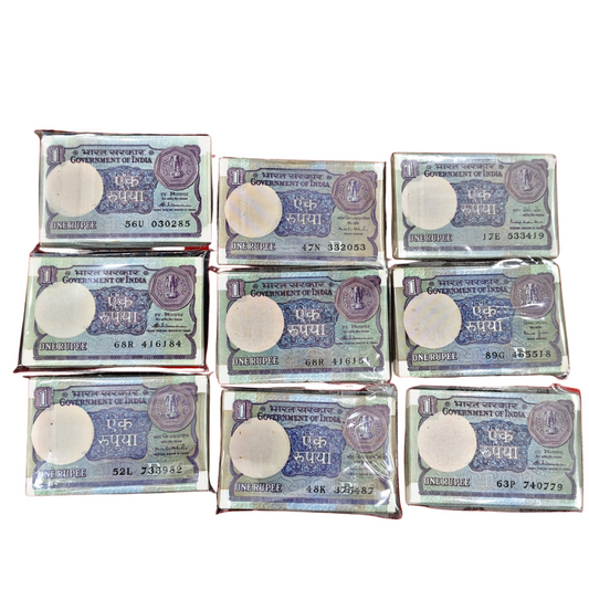 Rs 1 goverment of India old paten 100 note fresh currency Gem unc condition governor name Montek Singh Ahluwalia 1991